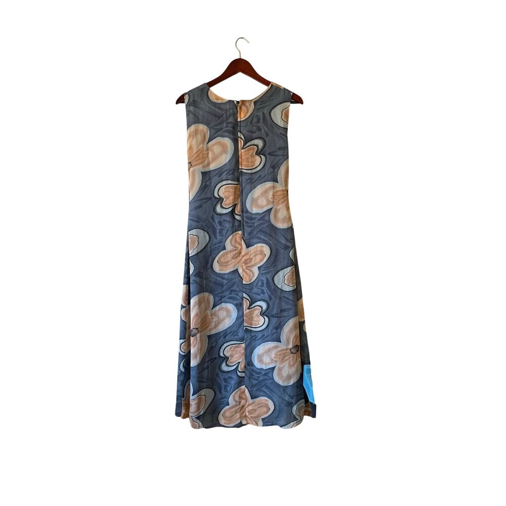 Vintage 90s floral chiffon‎ overlay maxi dress size small